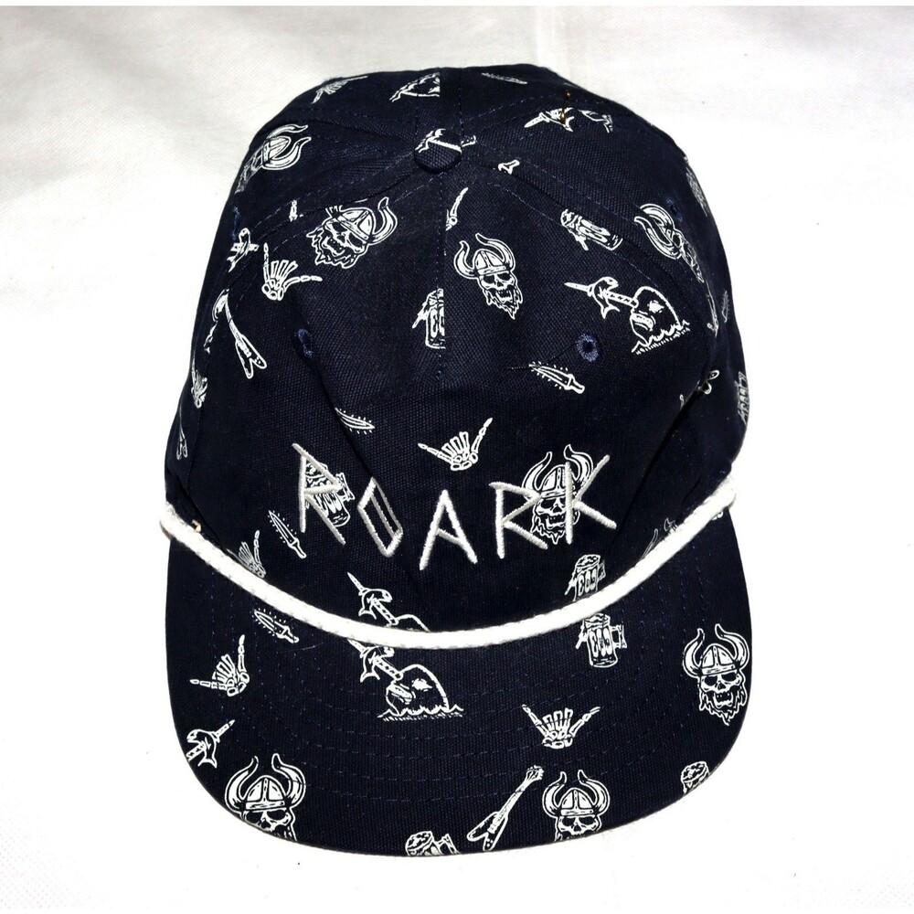Roark All Over Viking Skulls Swords Mugs Printed Snapback Rope Cap Hat